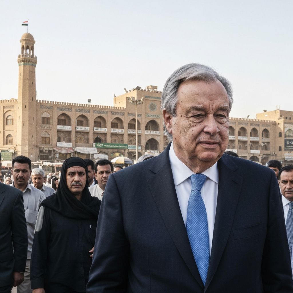 غوتيريش في بغداد للمشاركة بإنهاء مهمة "يونامي"