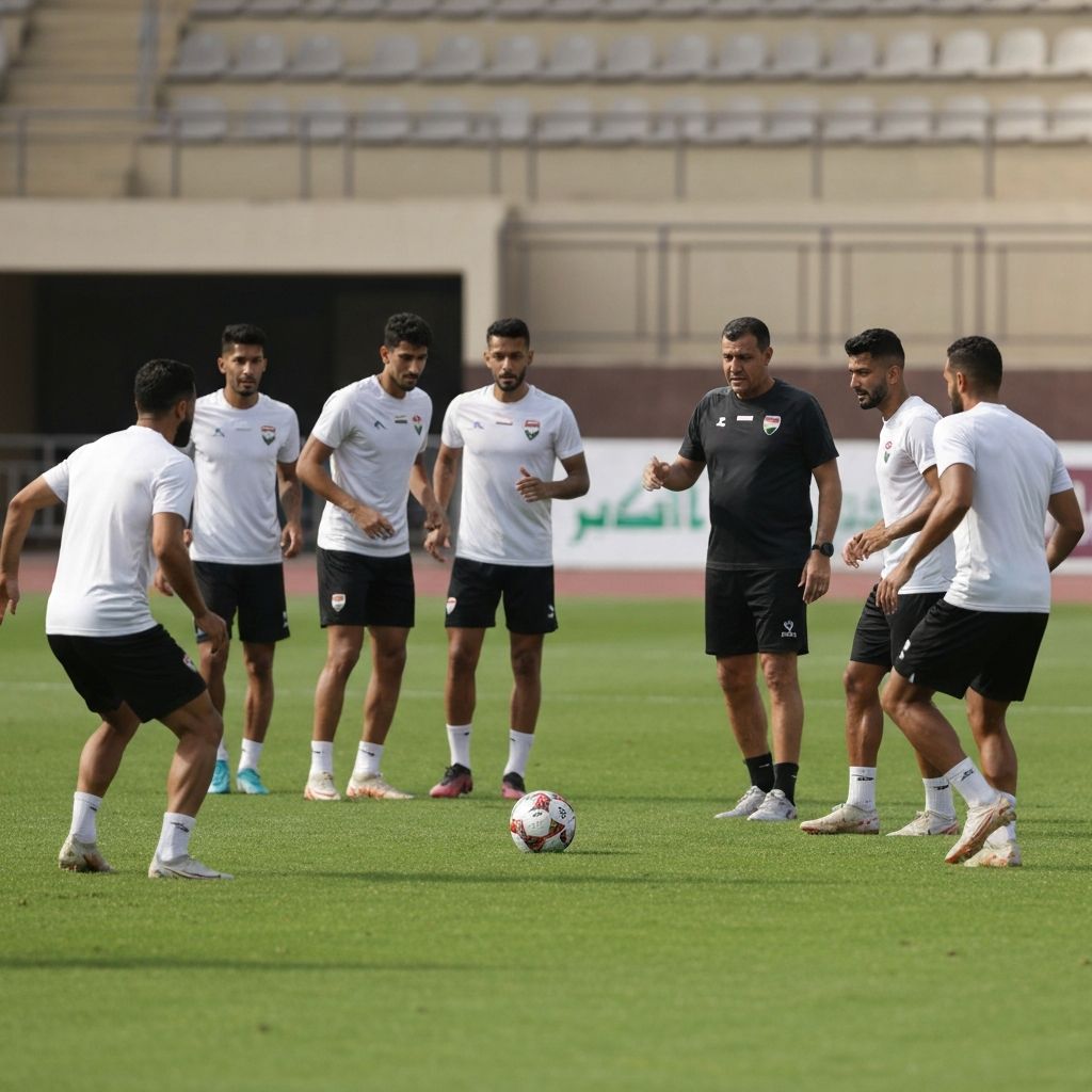 منتخب العراق يستعد لمواجهة الأردن في تصفيات كأس العالم